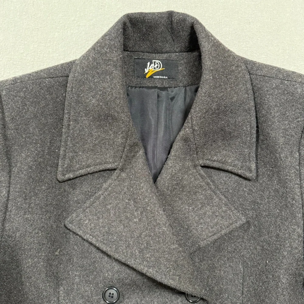 Vingtage Wool Blend Double Breasted Pea Coat Made in USA Coat‎ Women Size Medium